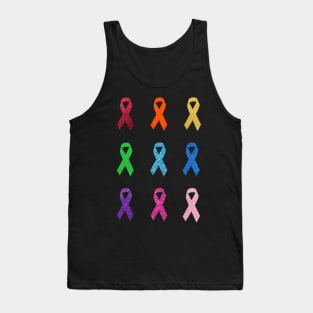 Faux Glitter Awareness Ribbon Pack Tank Top